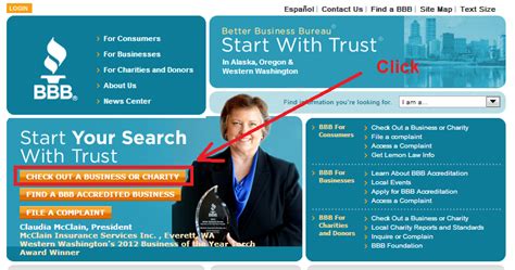 bbb check out a company website